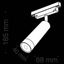Трековый светодиодный светильник для магнитного шинопровода Maytoni Track Lamps TR019-2-7W4K-B