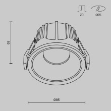 Встраиваемый светильник Maytoni Alfa LED DL043-01-15W3K-D-RD-W