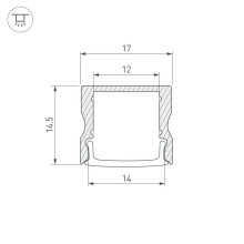 Профиль Arlight LINE-1715-2000 WHITE 044259