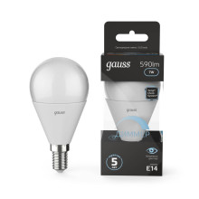 Лампа светодиодная Gauss E14 6.5W 4100K матовая 105101207