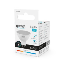 Лампа светодиодная Gauss GU5.3 7W 4100K матовая 13527