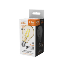 Лампа cветодиодная филаментная Gauss E27 4,5W 2200K прозрачная 1021245