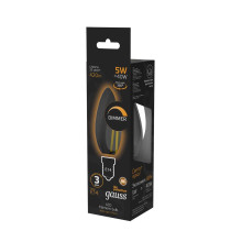 Лампа светодиодная филаментная Gauss E14 5W 2700К прозрачная 103801105