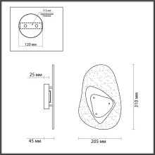 Настенный светодиодный светильник Odeon Light Midcent Icy 4314/9WL