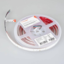 Светодиодная лента Arlight 15W/m 768LED/m CSPSMD дневной белый + разноцветный 5М COB-X768-12mm 24V 041786