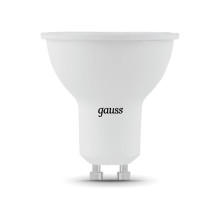 Лампа светодиодная диммируемая Gauss GU10 5W 4100K матовая 101506205-D
