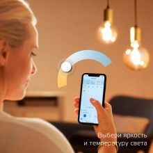 Лампа светодиодная диммируемая филаментная Gauss Smart Home Filament E27 6,5W 2000-6500K прозрачная 1220112