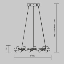 Подвесная светодиодная люстра Maytoni Tessara MOD081PL-L50G3K