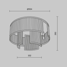 Потолочная люстра Maytoni Frame MOD174CL-06G