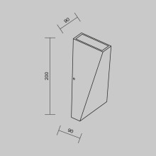 Уличный настенный светодиодный светильник Maytoni Times Square O580WL-L6B