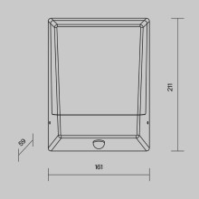 Уличный настенный светодиодный светильник Maytoni Row O448WL-L9GF3KSR