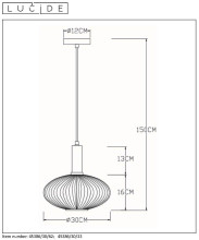 Подвесной светильник Lucide Maloto 45386/30/33
