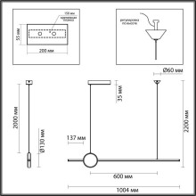 Подвесной светодиодный светильник Odeon Light Stilo 6601/30L