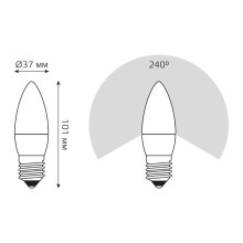 Лампа светодиодная Gauss E27 6.5W 4100К матовая 103102207