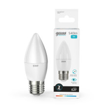 Лампа светодиодная Gauss E27 8W 4100K матовая 33228