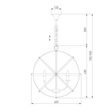 Подвесная люстра Eurosvet Santi 60139/6 золото