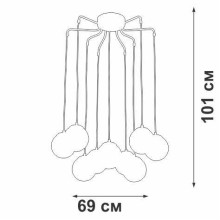 Подвесная люстра Vitaluce V48900-73/9PL