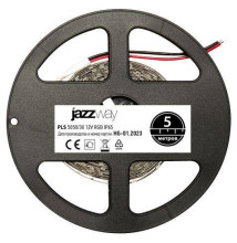 Светодиодная влагозащищенная лента Jazzway 7,2W/m 30Led/m 5050SMD разноцветная 5M 327637