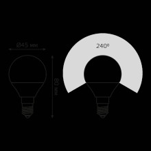 Лампа светодиодная Gauss E14 10W 3000K матовая 53110