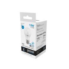 Лампа светодиодная Gauss E27 10W 6500K матовая 23230