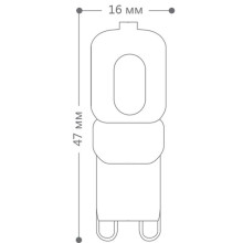 Лампа светодиодная Feron G9 5W 6400K Прямосторонняя Матовая LB-430 25638
