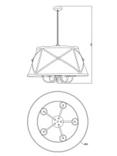 Подвесная люстра Moderli Berta V1260-5P