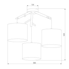 Подвесная люстра TK Lighting 6553 Albero White