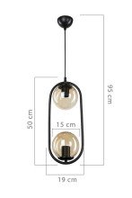 Подвесной светильник Toplight Kerrie TL1609H-02BK