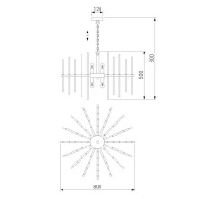 Подвесная люстра Bogates Allure 355/8 Smart хром