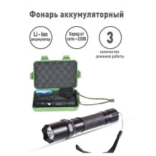 Ручной светодиодный фонарь Ultraflash Accu Profi аккумуляторный 130х36 80 лм E145  12352