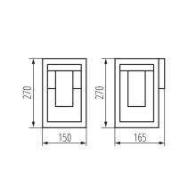 Садовый настенный светильник Kanlux VIMO EL 27 B 34980