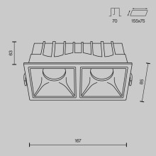 Встраиваемый светильник Maytoni Alfa LED DL043-02-15W4K-D-SQ-WB