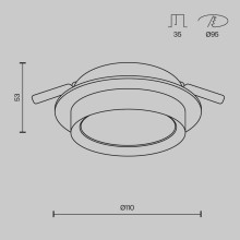 Встраиваемый светильник Maytoni Hoop DL086-GX53-RD-BG