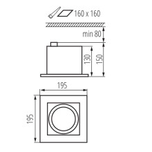 Точечный светильник Kanlux MATEO ES DLP-150-W 32931