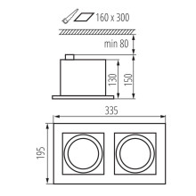 Точечный светильник Kanlux MATEO ES DLP-250-B 32932