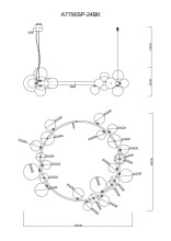 Подвесная люстра Arte Lamp Vincent A7790SP-24BK