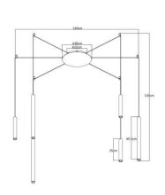 Подвесная светодиодная люстра Lucide Lorenz 74403/06/30