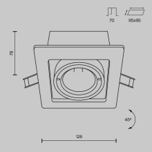 Встраиваемый светильник Maytoni Metal DL008-2-01-B