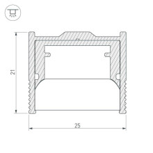 Профиль Arlight WPH-Floor22-2000 ANOD 023291