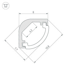 Профиль Arlight ARH-KANT-H8-2000 ANOD 036323
