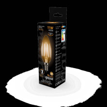 Лампа светодиодная филаментная Gauss E14 11W 2700К прозрачная 103801111