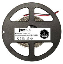 Светодиодная влагозащищенная лента Jazzway 7,2W/m 30Led/m 5050SMD синий 5M 327576