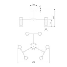 Потолочная люстра Eurosvet Amado 70115/6 белый