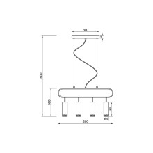 Подвесной светильник Vele Luce Brio VL5794P04