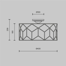 Потолочный светильник Maytoni Messina H223-PL-03-G