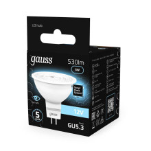 Лампа светодиодная Gauss GU5.3 5W 4100K матовая 201505205