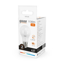 Лампа светодиодная Gauss E27 12W 3000K матовая 23212