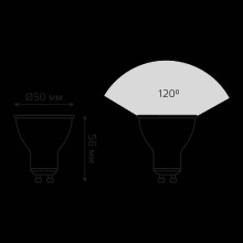 Лампа светодиодная Gauss GU10 11W 4100K матовая 13621