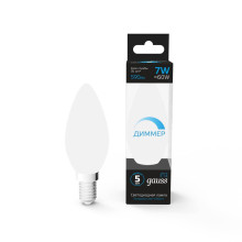 Лампа светодиодная Gauss E14 6.5W 6500K матовая 103101307