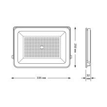 Прожектор светодиодный Gauss Qplus 150W 6500К 690511150